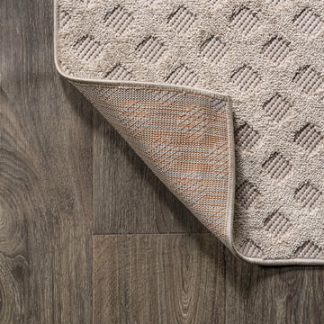 Rabat High-low Pile Mini-diamond Trellis Area Rug